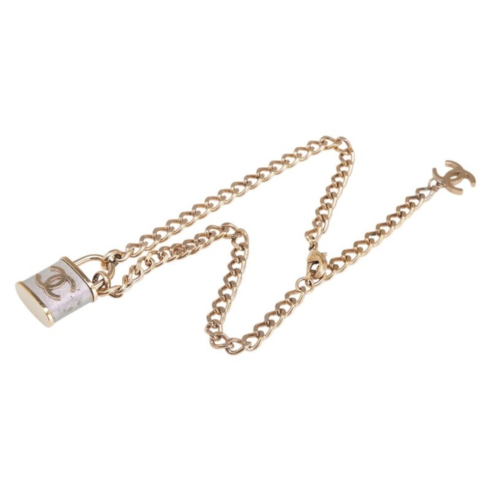 CHANEL Authentic Gold Logo Necklace - Picture 4 of 8